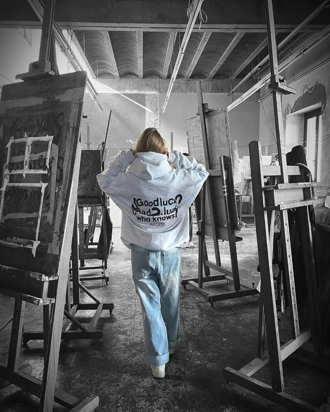 GOOD LUCK? BAD LUCK? WHO KNOWS? SPORT GREY HOODIE