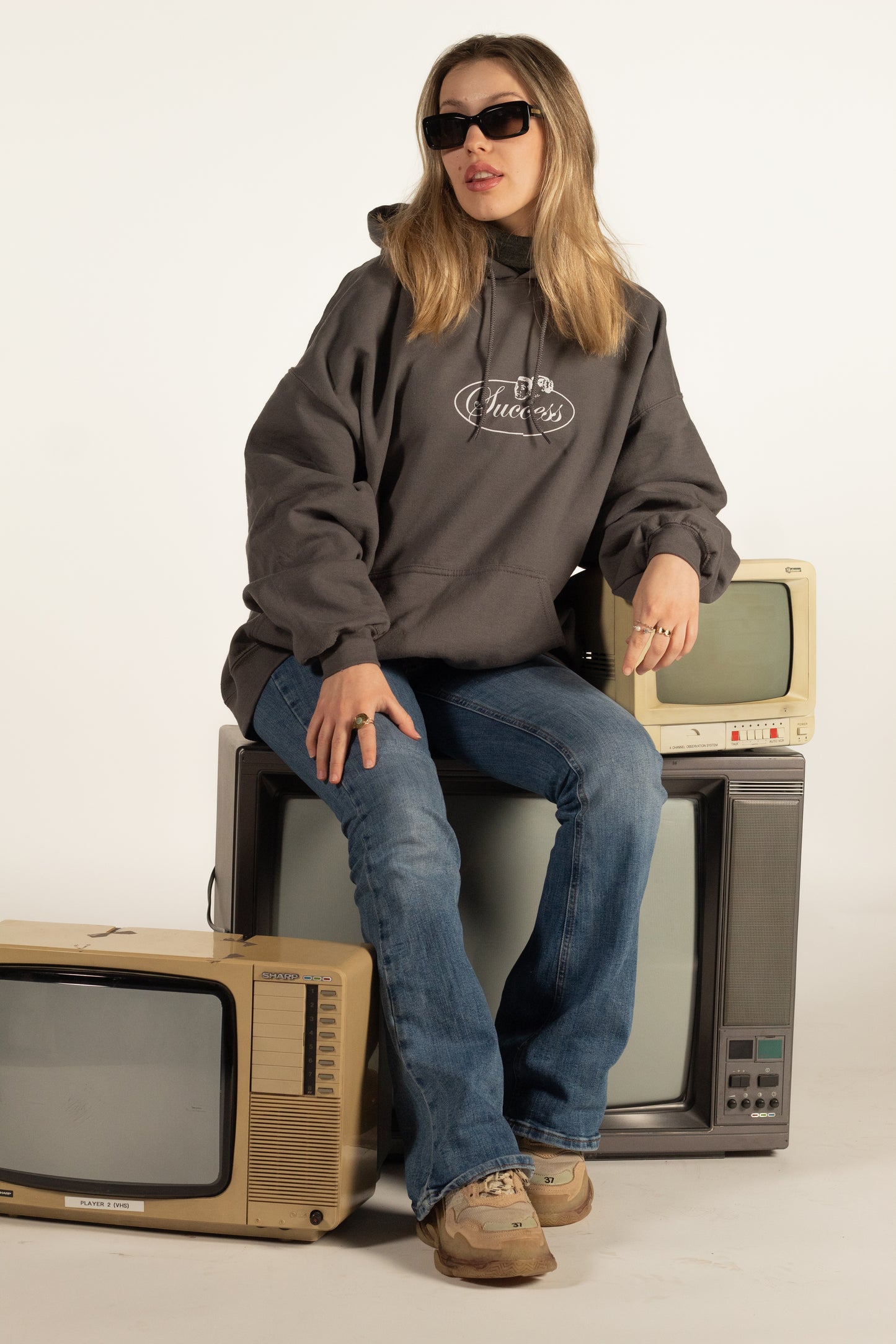 BAD CHOICES, GOOD STORIES GREY HOODIE