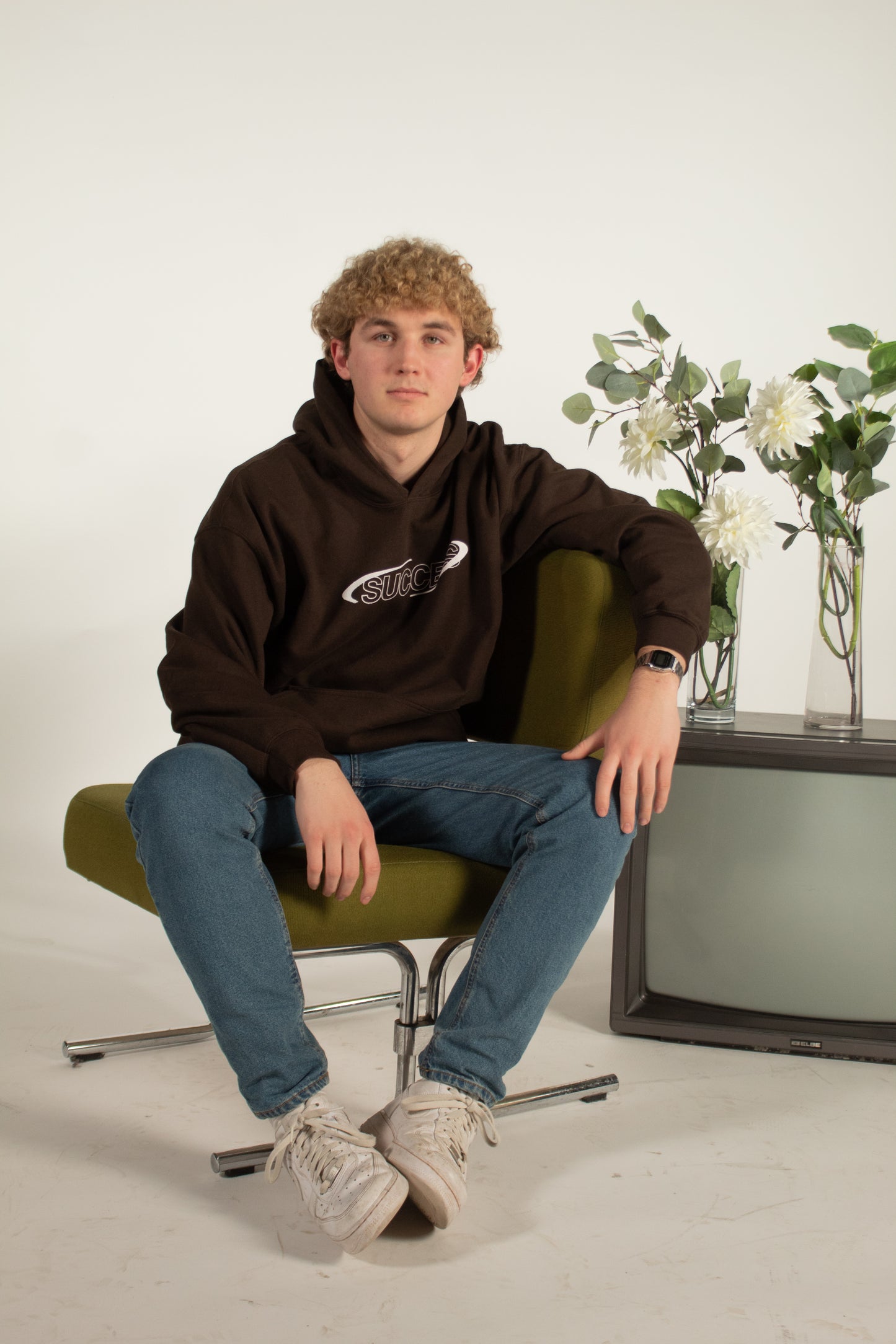 SUCCESS BASICS BROWN HOODIE